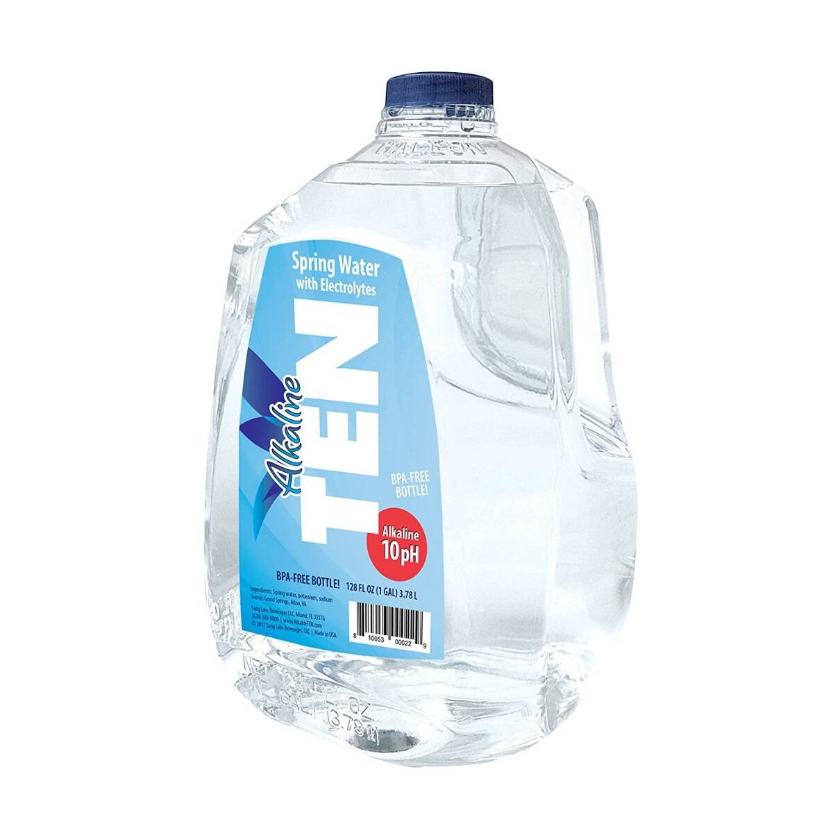 Ten Spring Water, Alkaline 10 PH, Electrolyte - 128 fl oz